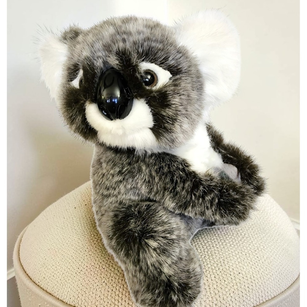 Hansa Koala Plush Hand Made Stuffed Animal Gray Realistic 9"